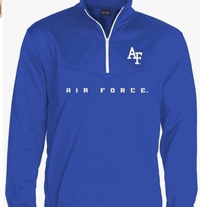 AIR FORCE Mens 1/4 Quarter Zip Pullover Size 2XL Old Varsity Brand